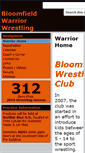 Mobile Screenshot of bloomfieldwarriorwrestling.com