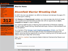 Tablet Screenshot of bloomfieldwarriorwrestling.com